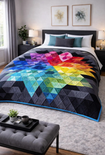 Load image into Gallery viewer, Make to order: Gravity quilt, king size, super modern custom quilt, queen king size