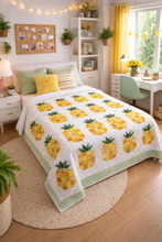 Load image into Gallery viewer, Modern pineapple quilt