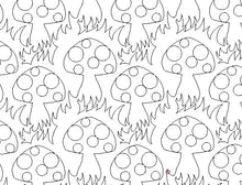 Load image into Gallery viewer, Mushroom, Digital quilting pattern, design, pantograph, E2E