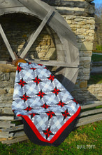 Load image into Gallery viewer, Luxury handmade modern quilt, gray red black quilt.