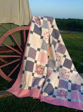 Load image into Gallery viewer, Pink and gray quilt.