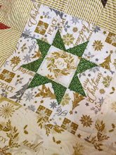 Load image into Gallery viewer, Handmade Christmas Quilt, white gold silver