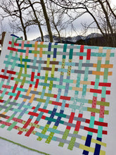 Load image into Gallery viewer, Modern Scrappy Quilt, woven, bright