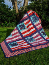 Load image into Gallery viewer, Patriotic quilt, veteran, 4th of July