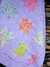 Load image into Gallery viewer, Baby quilt, bright colors, Stars