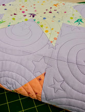 Load image into Gallery viewer, Baby quilt, bright colors, Stars
