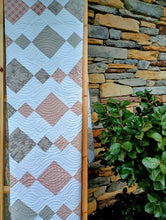 Load image into Gallery viewer, Chandelier Quilt: Pink and Grey, Queen Size Cotton Moda Fabric.