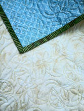 Load image into Gallery viewer, Blue and yellow Lemon Drop quilt