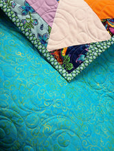 Load image into Gallery viewer, Scrappy triangles modern quilt