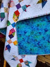 Load image into Gallery viewer, Rainbow scrappy stars, crispy white background