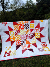 Load image into Gallery viewer, Very Pretty Red and Yellow Sampler Quilt, full/queen size