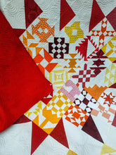 Load image into Gallery viewer, Very Pretty Red and Yellow Sampler Quilt, full/queen size