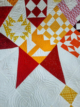 Load image into Gallery viewer, Very Pretty Red and Yellow Sampler Quilt, full/queen size
