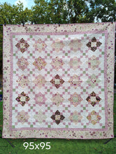 Load image into Gallery viewer, Pastel Floral Star quilt, queen/king size