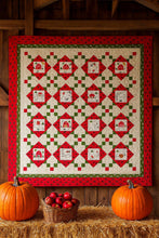 Load image into Gallery viewer, Christmas Barn Quilt, Holiday Farmhouse Wall Hanging, Red and Green Patchwork Quilt