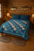 Load image into Gallery viewer, Fisherman, queen size.