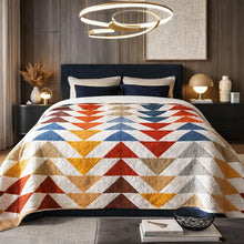 Load image into Gallery viewer, Large flying geese modern quilt.