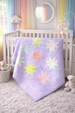 Load image into Gallery viewer, Baby quilt, bright colors, Stars