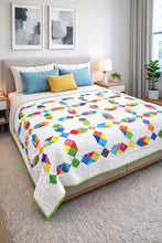 Load image into Gallery viewer, Rainbow scrappy quilt.