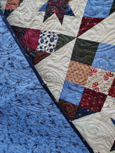 Load image into Gallery viewer, Handcrafted Star Quilt – All Cotton, Professionally Quilted