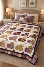 Load image into Gallery viewer, Handmade Heart Quilt: Cotton Patchwork, Heirloom Wedding Gift