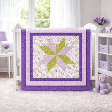 Load image into Gallery viewer, Lavender and Green throw size quilt