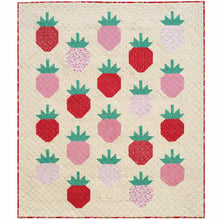 Load image into Gallery viewer, Strawberry quilt, bright and modern, FULL size