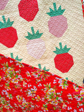 Load image into Gallery viewer, Strawberry quilt, bright and modern, FULL size