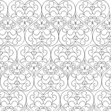 Load image into Gallery viewer, Hearts x4 for large froat machine digital quilting pattern, design, pantograph
