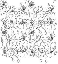 Load image into Gallery viewer, Bee Balm Flower digital quilting pattern, design, pantograph
