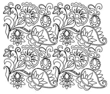 Load image into Gallery viewer, India Gardens digital quilting pattern, design, pantograph