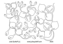 Load image into Gallery viewer, Royal Orchid digital quilting pattern, design, pantograph