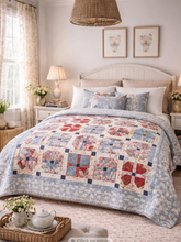Load image into Gallery viewer, Floral Patchwork Quilt
