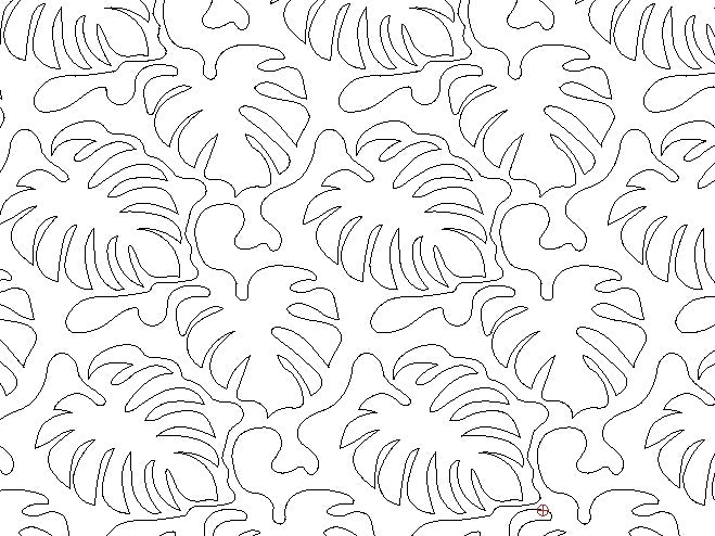 monstera quilt Monstera, Digital quilting pattern, design, pantograph,E2E – QUILTOFF