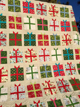 Load image into Gallery viewer, Homemade handmade modern Christmas quilt
