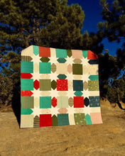 Load image into Gallery viewer, Ugly sweater Christmas quilt, modern stars
