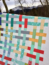 Load image into Gallery viewer, Modern Scrappy Quilt, woven, bright
