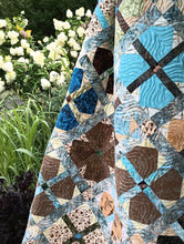 Load image into Gallery viewer, luxurious batik quilt, large flowers
