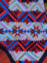 Load image into Gallery viewer, Log Cabins and Stars, Queen size
