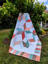 Load image into Gallery viewer, Handmade Carpenter Star Quilt: Heirloom Cotton Bedding
