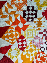 Load image into Gallery viewer, Very Pretty Red and Yellow Sampler Quilt, full/queen size
