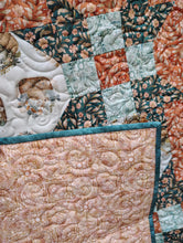 Load image into Gallery viewer, Easter Bunnies baby quilt, crib size.
