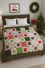 Load image into Gallery viewer, Snow Day quilt, Christmas quilt.
