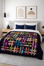 Load image into Gallery viewer, Modern Scrappy Quilt, woven.
