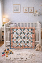 Load image into Gallery viewer, Easter Bunnies baby quilt, crib size.
