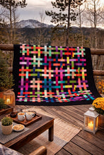 Load image into Gallery viewer, Modern Scrappy Quilt, woven.
