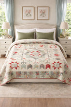 Load image into Gallery viewer, Tulip Garden quilt, Queen/King size
