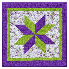 Load image into Gallery viewer, Purple and Green throw size quilt
