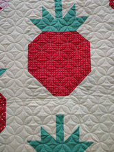 Load image into Gallery viewer, Strawberry quilt, bright and modern, FULL size
