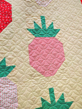 Load image into Gallery viewer, Strawberry quilt, bright and modern, FULL size
